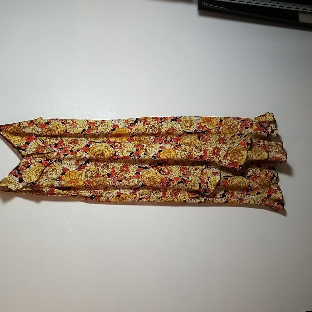 Mlle Gabrielle vintage midi dress size 14 ruffled tiered hem